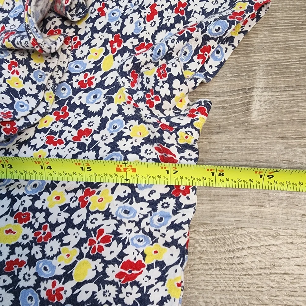 LAUREN By RALPH LAUREN Floral Sleeveless V Neck Ruffle Neck Top - Picture 8 of 11
